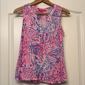 Lilly Pulitzer Pink and Purple Sleeveless Tank Top